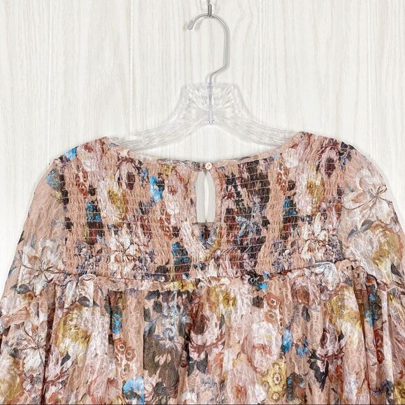 Anthropologie | Akemi + Kin | Floral Lace Patrizia Bell Sleeve Top Size X Small - Picture 4 of 6